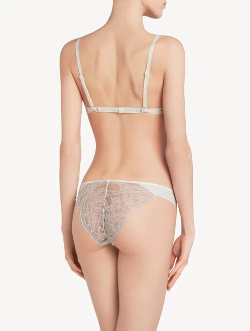 White Brazilian Brief With Chantilly Lace - Image 3