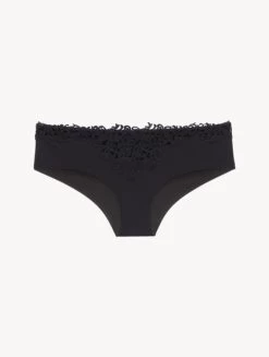 Black Hipster Briefs With Macramé