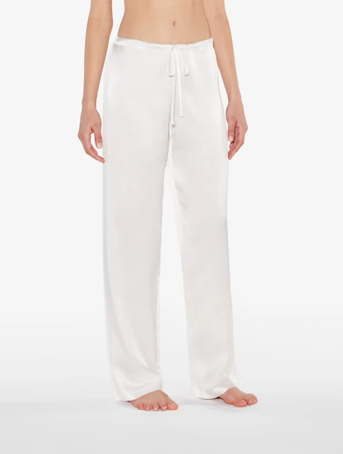 White Silk Pajama Set - Image 4