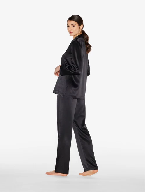 Black Silk Pajama Set - Image 3