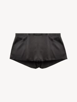 Black Silk Pajama Shorts