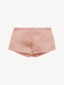 Powder Pink Silk Pajama Shorts