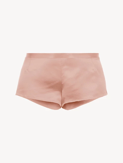 Powder Pink Silk Pajama Shorts