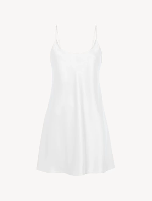 White Silk Short Slip