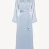 Azure Silk Long Robe