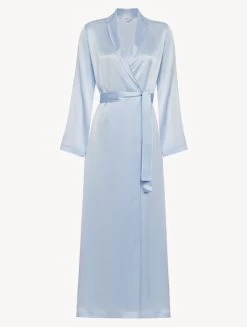 Azure Silk Long Robe