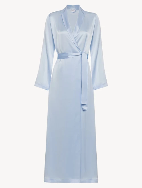 Azure Silk Long Robe
