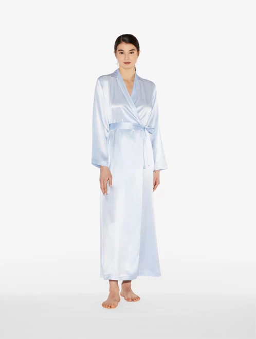 Azure Silk Long Robe - Image 2