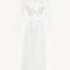 White Silk Long Robe