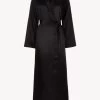 Black Silk Long Robe
