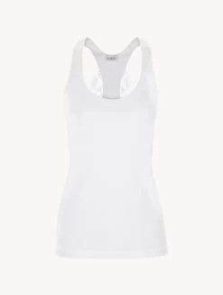 White Cotton Vest Top