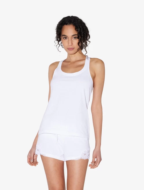 White Cotton Vest Top - Image 2