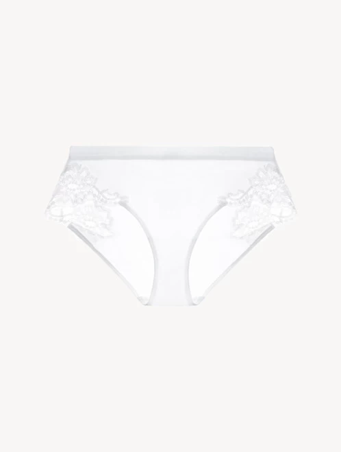 White Cotton Mid-rise Briefs