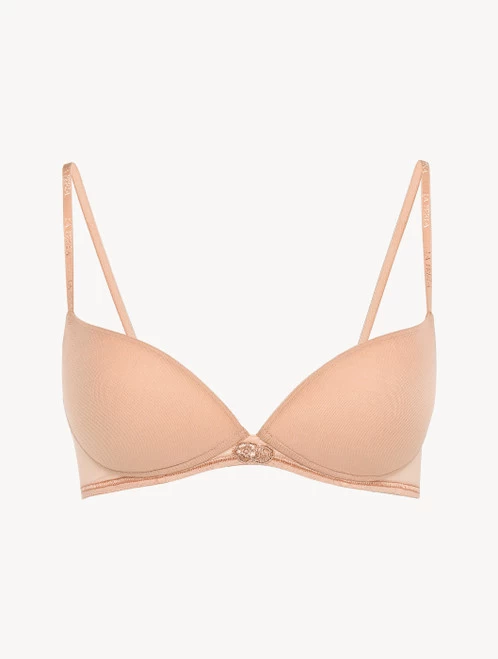 Push-up Bra In Sand Stretch Tulle