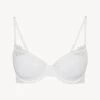 Balconette Bra In Off-white Stretch Tulle