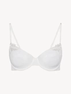 Balconette Bra In Off-white Stretch Tulle