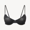 Balconette Bra In Black In Stretch Tulle
