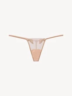 Thong In Sand Stretch Tulle