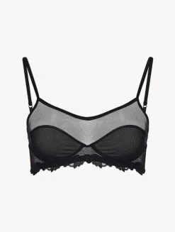 Bralette In Black Stretch Tulle