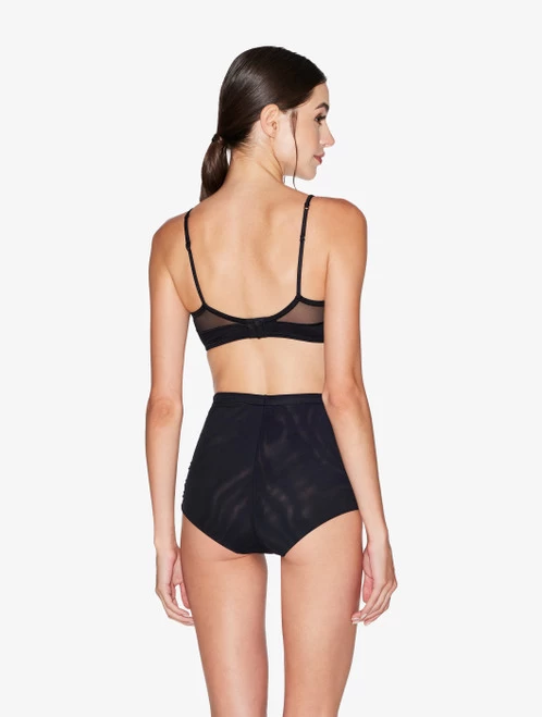 Bralette In Black Stretch Tulle - Image 3
