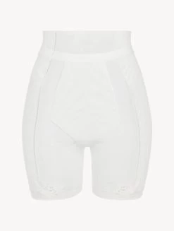 Shorts In Off-white Stretch Tulle