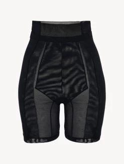Shorts In Black Stretch Tulle