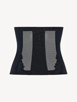 Corset In Black Stretch Tulle