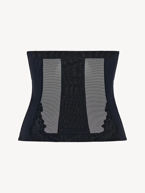 Corset In Black Stretch Tulle