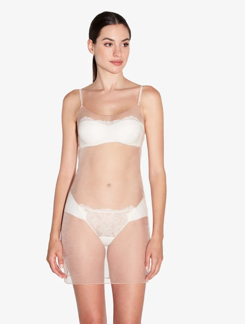 Limited Edition Short Slip In Rose Beige Mesh - Image 2