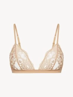 Nude Lace Triangle Bra