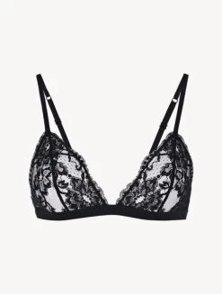 Black Lace Triangle Bra