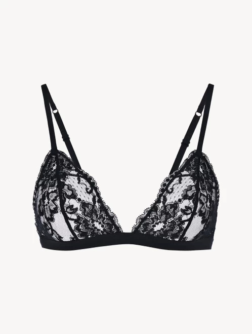Black Lace Triangle Bra