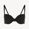 Black Cotton T-shirt Bra