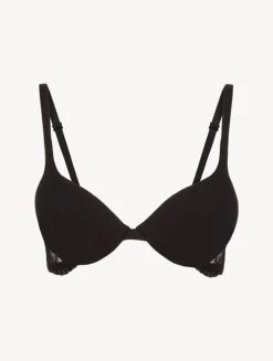 Black Cotton Push-up Bra
