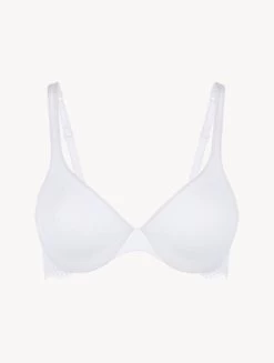 White Lace And Cotton Underwired Bra