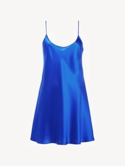 Silk Short Slip In Electric Blue