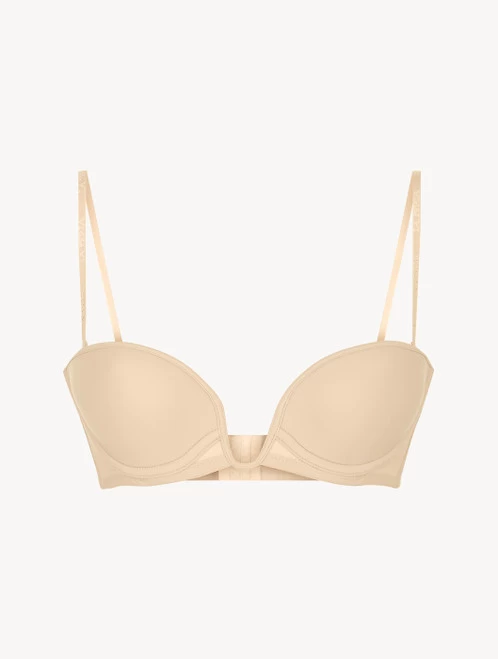 Latte-coloured Underwired Padded Bandeau U-bra