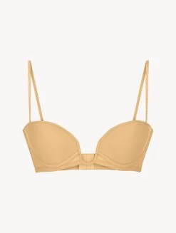 Hazel-coloured Underwired Padded Bandeau U-bra