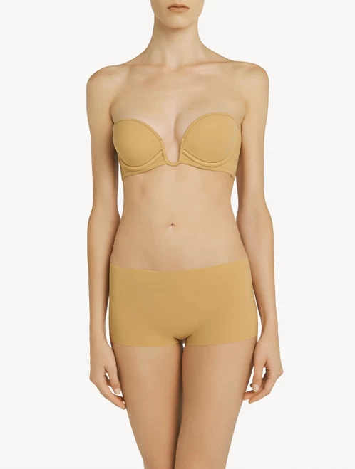 Hazel-coloured Underwired Padded Bandeau U-bra - Image 3