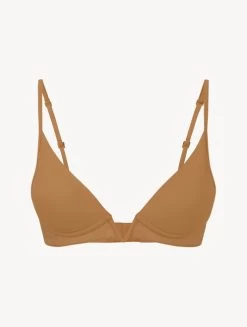 Hazel-coloured Non-wired Padded Triangle V-bra