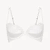 Off-white Underwired Balconette Bra With Leavers Lace Trim