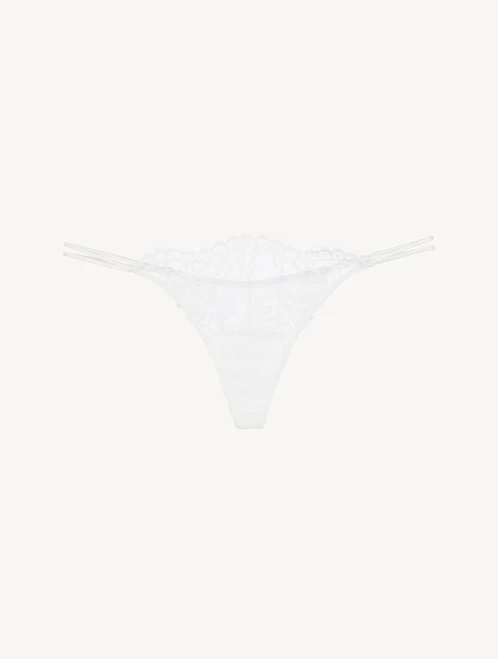 Off-white Leavers Lace Thong