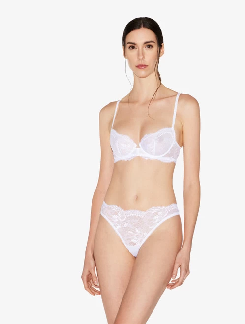 White Lace Balconette Bra - Image 2