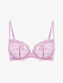 Lilac Rose Lace Balconette Bra