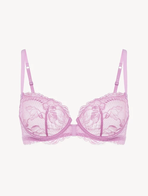 Lilac Rose Lace Balconette Bra