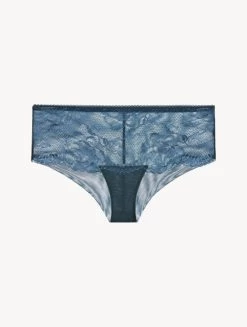 Dark Blue Lace Boyshort Brief