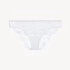 White Stretch Leavers Lace And Tulle Medium Briefs