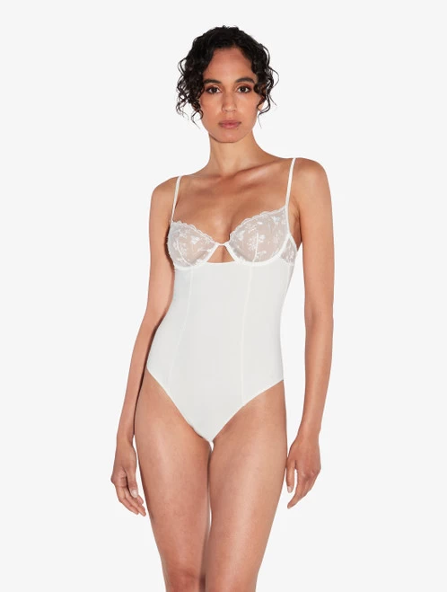 Bodysuit In Lys With Embroidered Tulle - Image 2