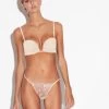 Bandeau Bra In Halo And Ivory Nude With Embroidered Tulle