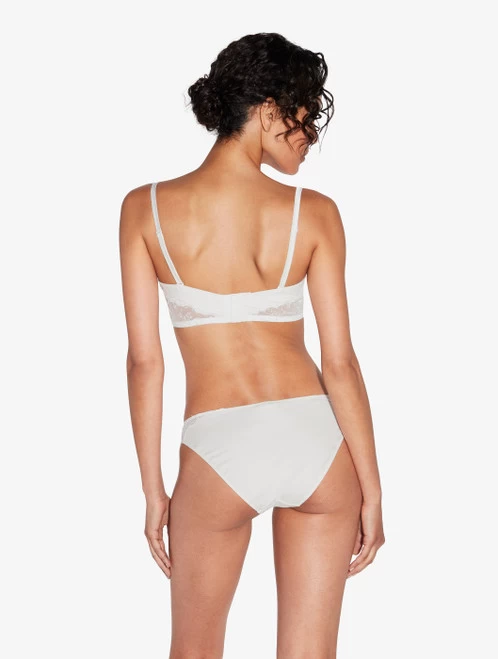 Bandeau Bra In Lys With Embroidered Tulle - Image 3